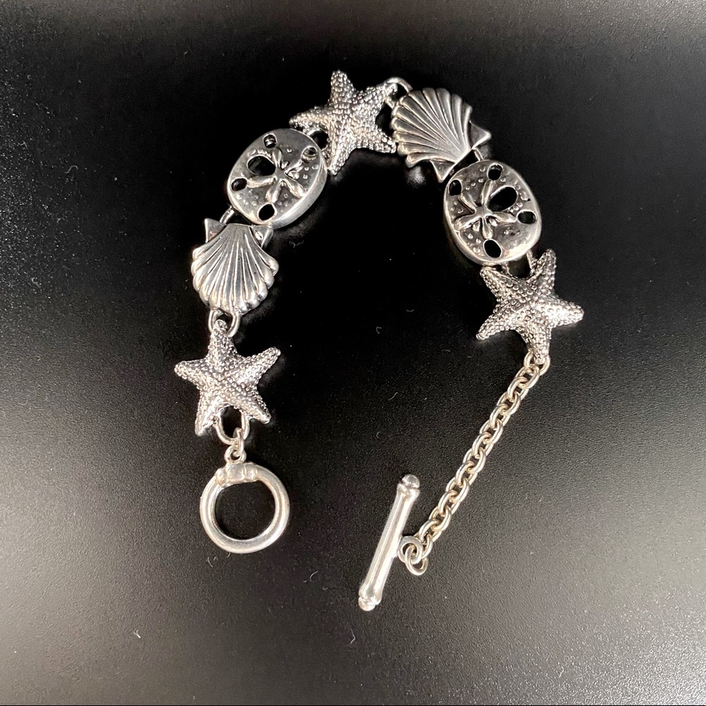 Silver Nautical Sea Bracelet - 8”